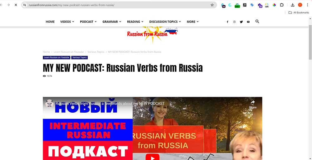 سایت https://www.russianfromrussia.com/ یکی از بهترین سایت های پادکست روسی